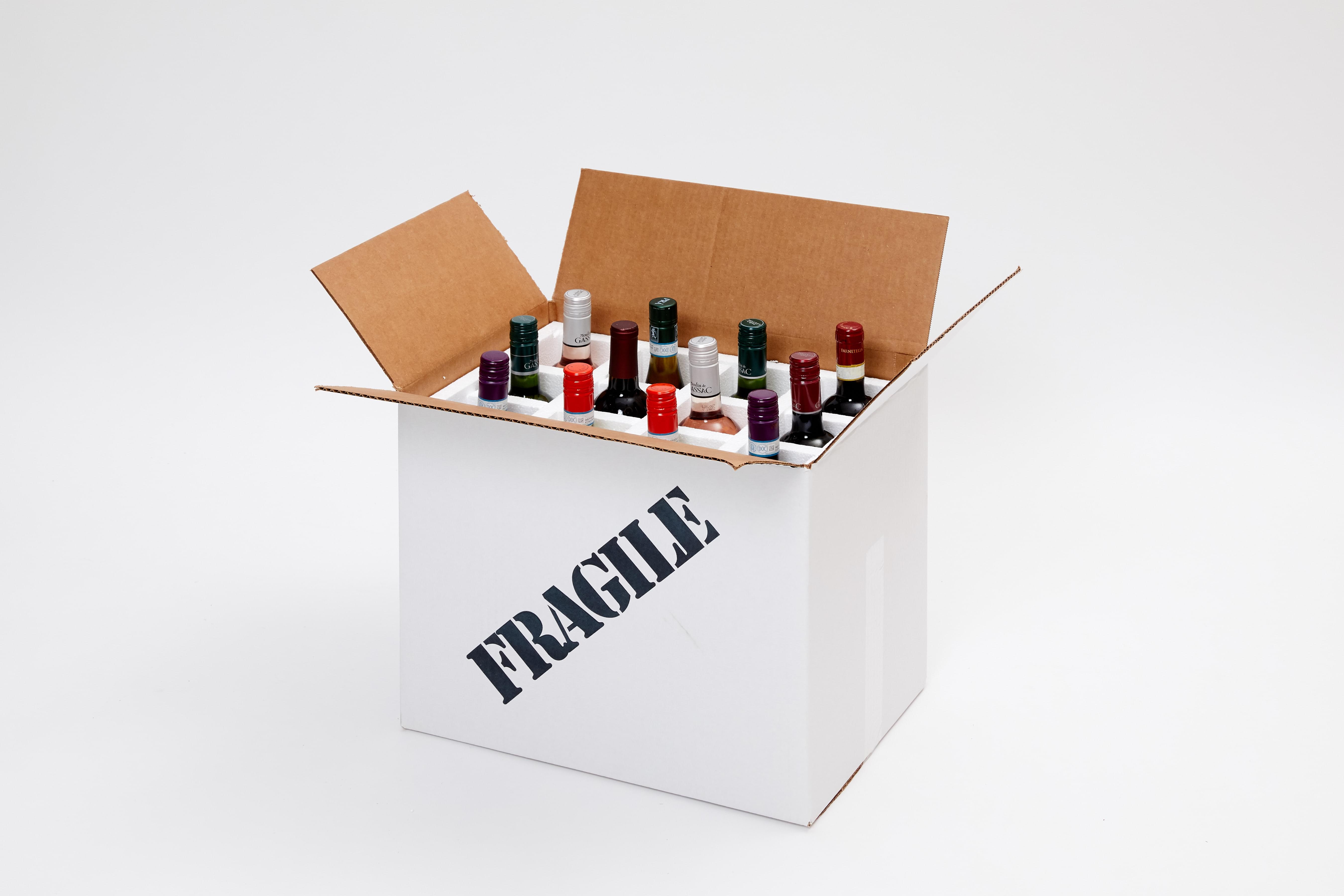 12 Bottle Wine Shippers with Poly Inserts - 18x13x15