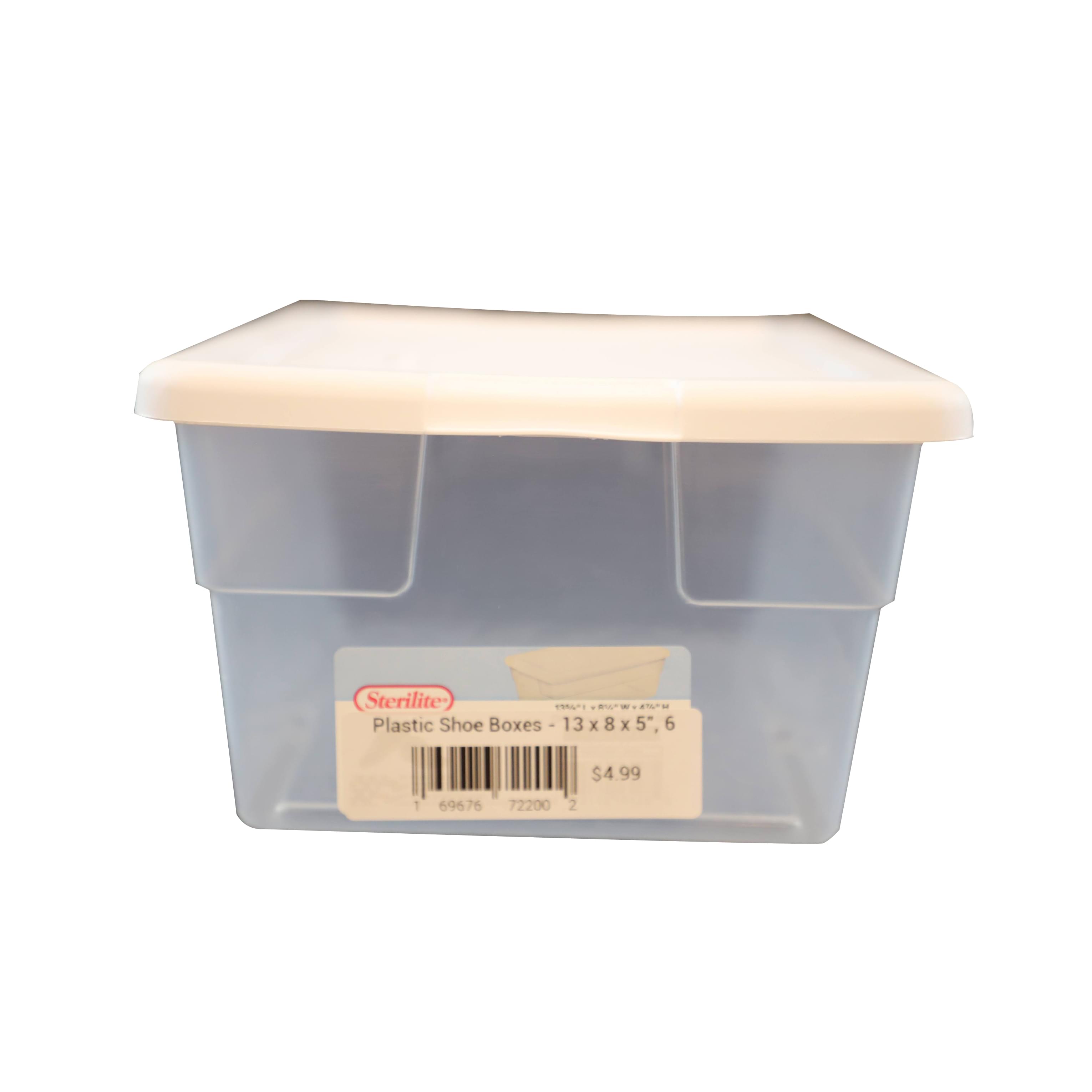 Shoebox size plastic online storage boxes